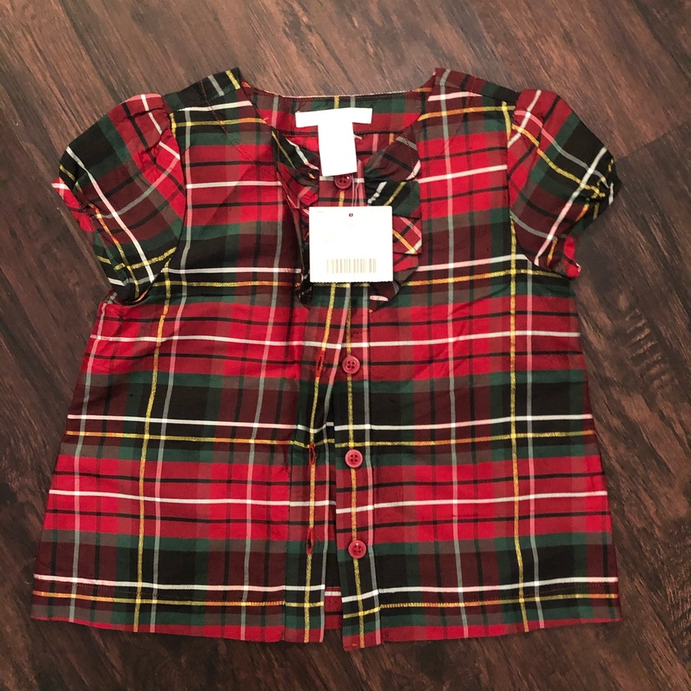 Janie & Jack Tartan/ Plaid Shirt 2T NWT